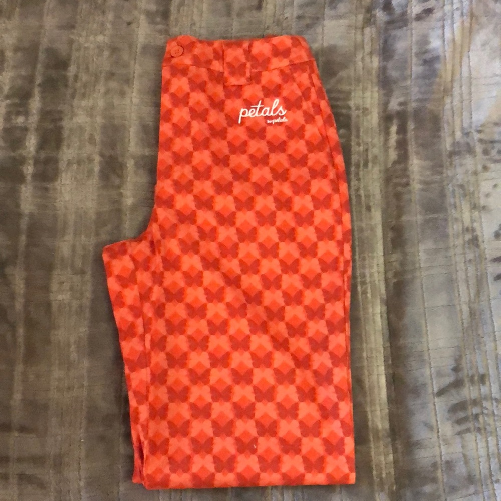 Petals Butterfly Checkered Pants